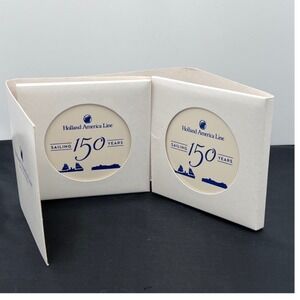 Holland America Line Coasters‎ Sailing 150 Years Anniversary Set of 2